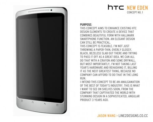 HTC New Eden 1 Concept is a Sturdy Device With Aluminum Body