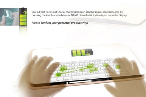 Ecopad Tablet Design Uses no External Power Source for Charging