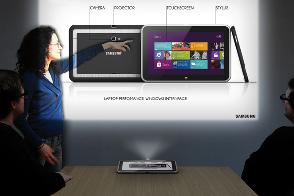 Samsung Galaxy One Tablet Features a Projector, Runs Windows 8