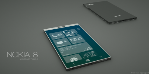 Nokia 8 Windows Phone 8 Mockup is: Big, Thin, Elegant