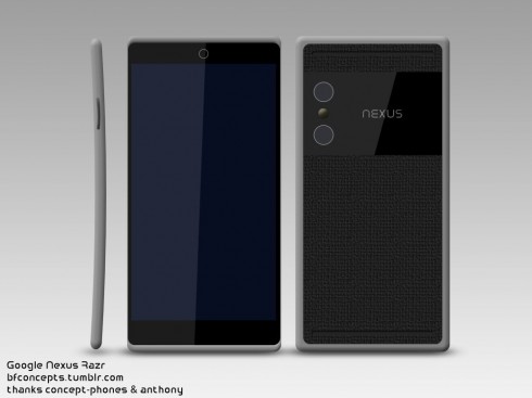 Google Nexus RAZR is a Phone Made by Motorola, Packing Brushed 
Aluminum Case, Edge to Edge Screen