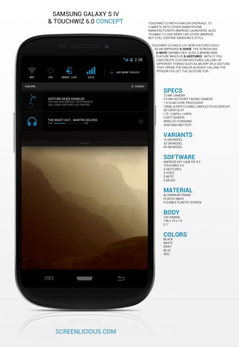 Samsung Galaxy S4 and TouchWiz 6.0 Get Fresh Concepts From Nikolai Prettner 