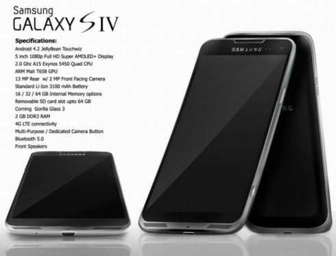 Samsung Galaxy S4 New Render Leaked, With Hardware Features