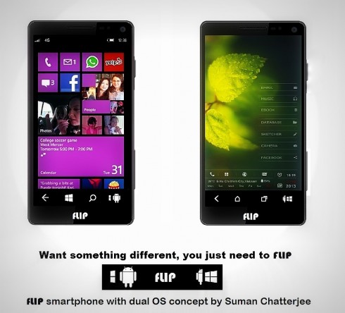 Flip Smartphone Features Dual OS Setup: Windows Phone 8 and Android 4.2.2