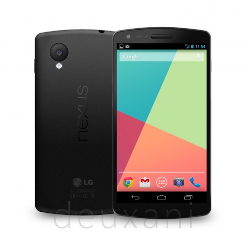 Nexus 5 Rendered by Deuxani, Based on FCC and KitKat Leak