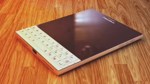 BlackBerry Passport Rendered in White, Concepts Nice but Too Wide