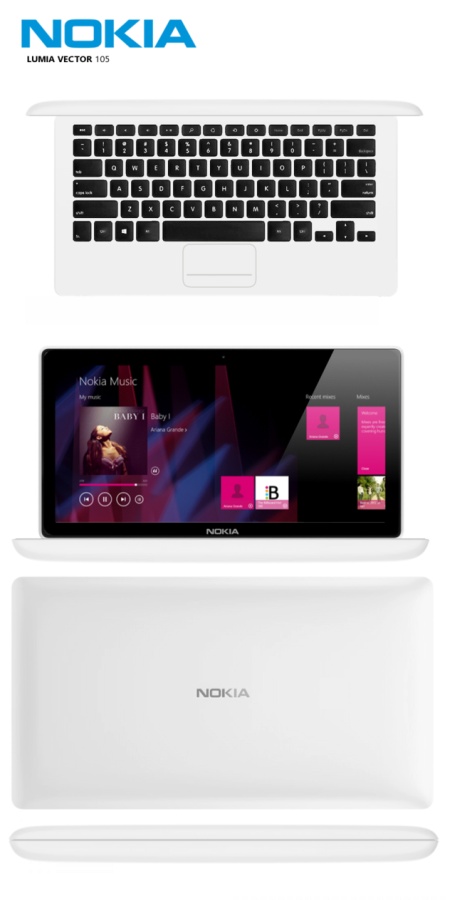 Nokia Lumia Vector 105 laptop concept