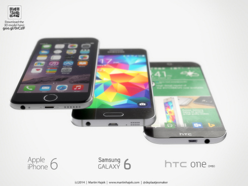 HTC One M9 versus iPhone 6 versus Galaxy S6 3