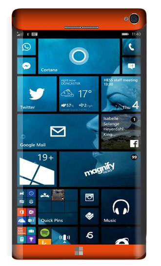 Microsoft Lumia 965 curved screen concept 3