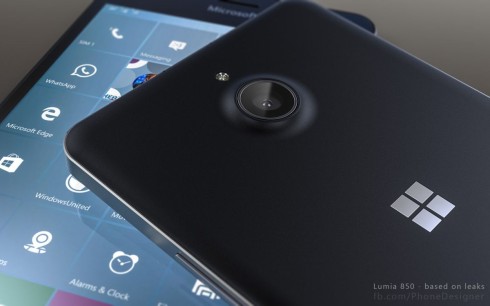 Lumia 850 phone designer render 3