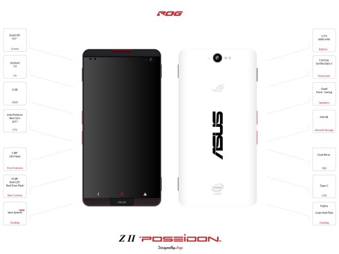 ASUS Z2 Poseidon concept phone for gamers 9