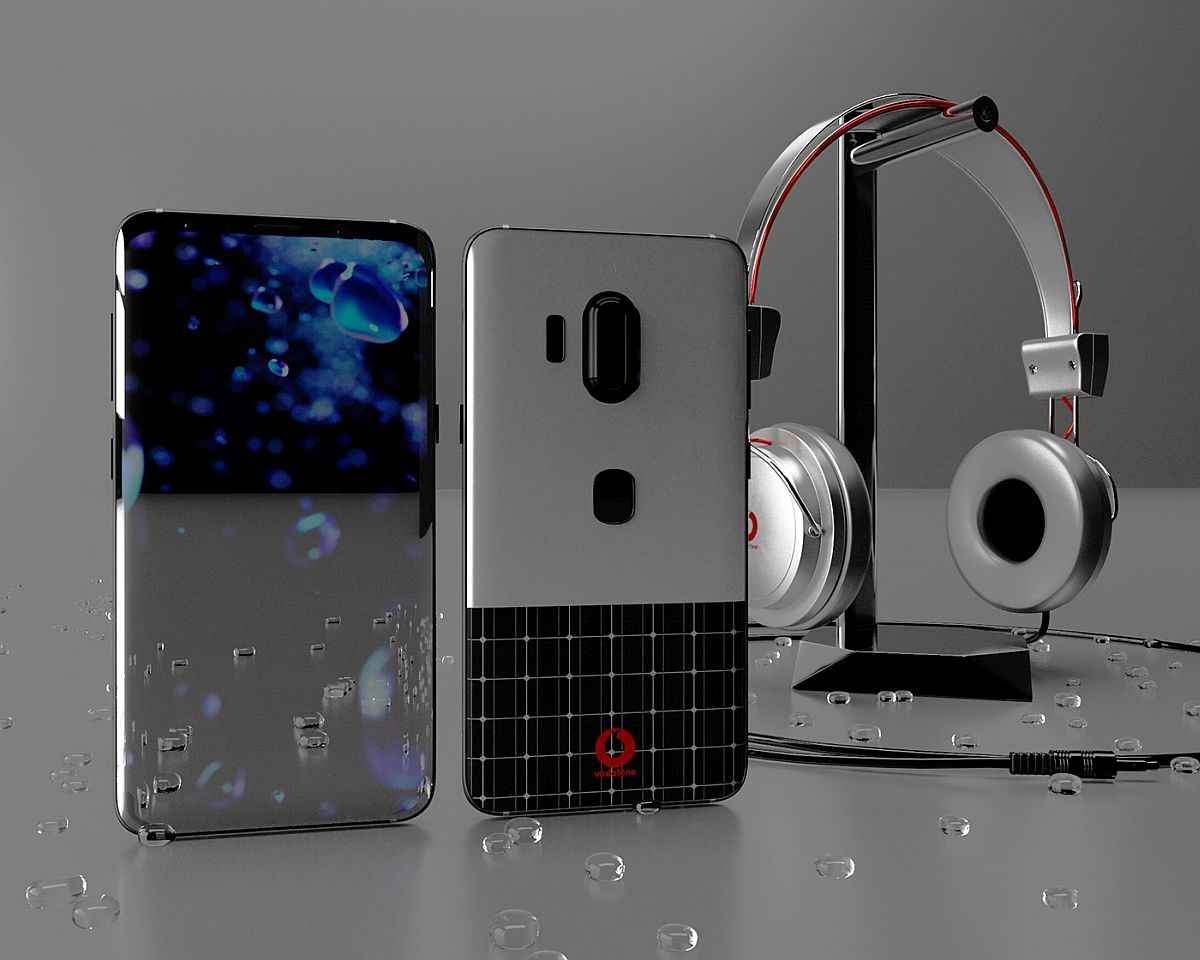 Vodafone P9 Concept Phone Has a Solar Panel, Nice Looking Headphones ...