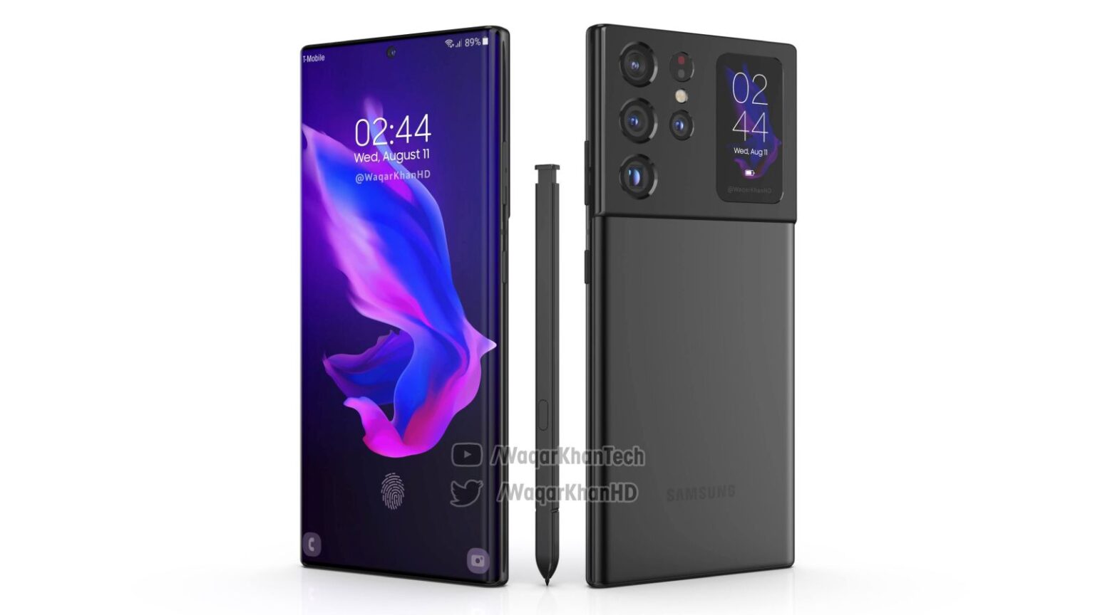 Samsung Galaxy Note 21 Ultra Has a Second Screen At the Back Concept