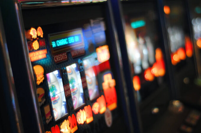 Close Up View of Slot Machine