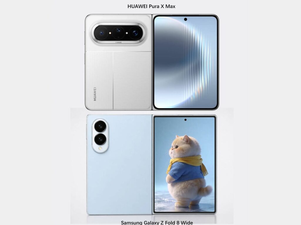 samsung galaxy z fold wide versus huawei pura x max (2)